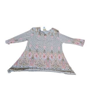 Women's RUBY RD Multi Print Blouse Petite Medium‎